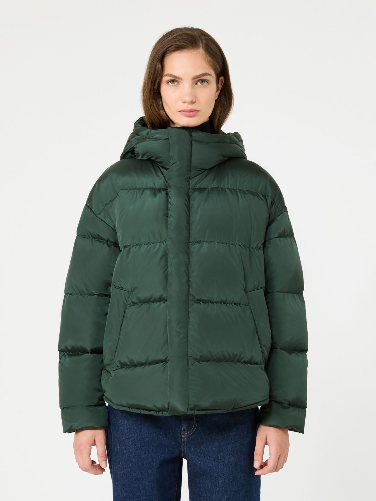 Water-repellent technical taffeta down jacket - DARK GREEN - Max Mara - 2