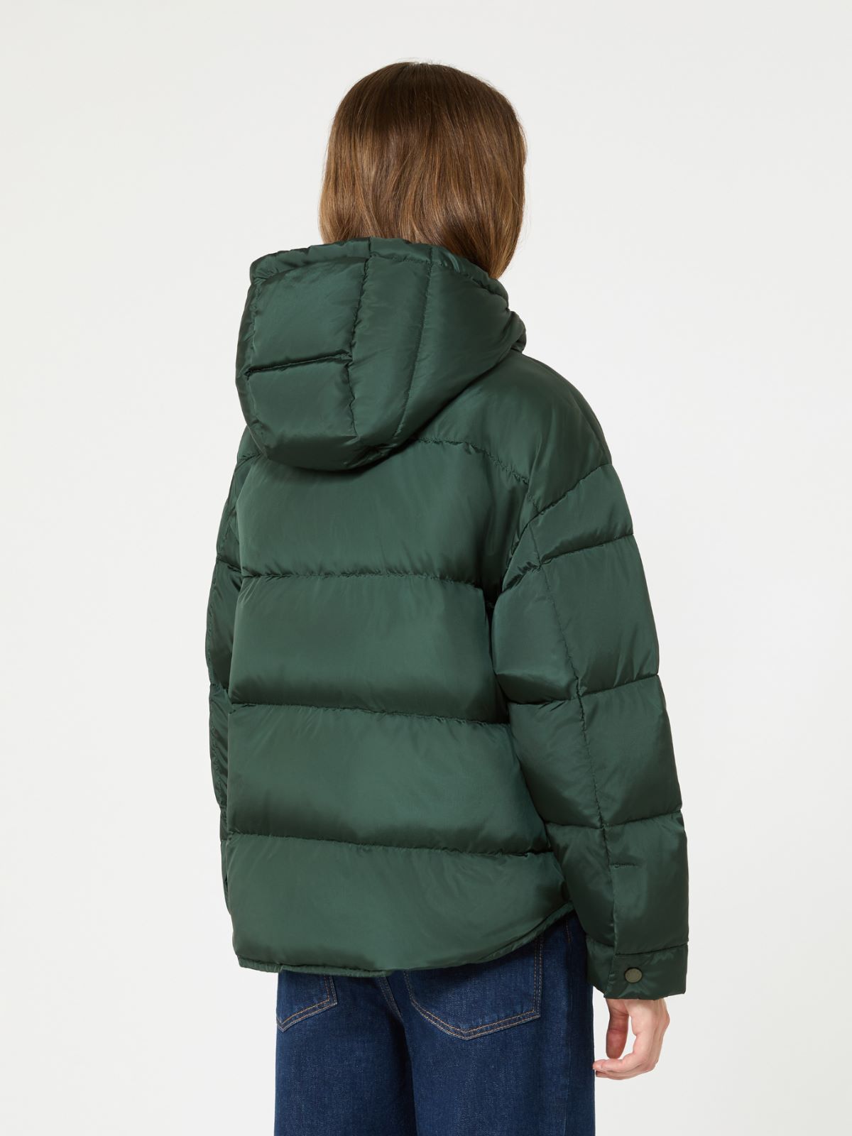 Water-repellent technical taffeta down jacket - DARK GREEN - Max Mara - 3