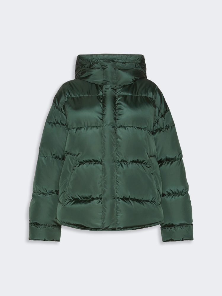Piumino in taffetà tecnico antigoccia - VERDE SCURO