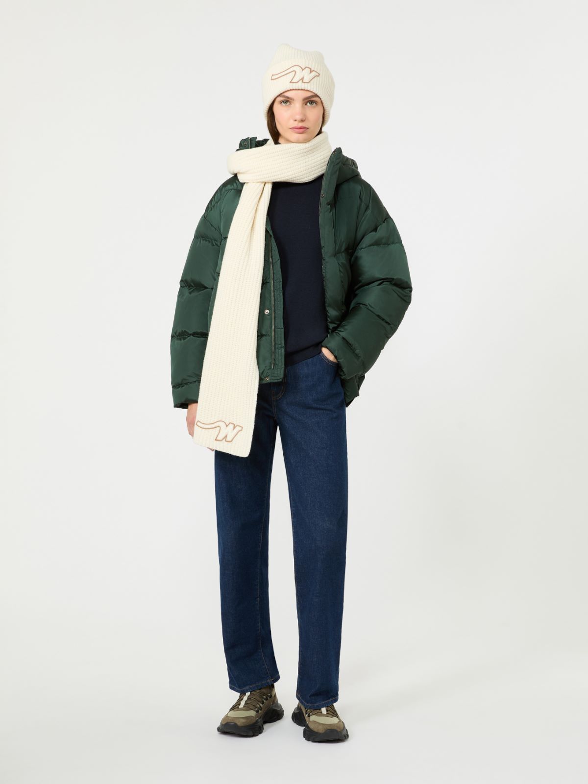 Water-repellent technical taffeta down jacket - DARK GREEN - Max Mara