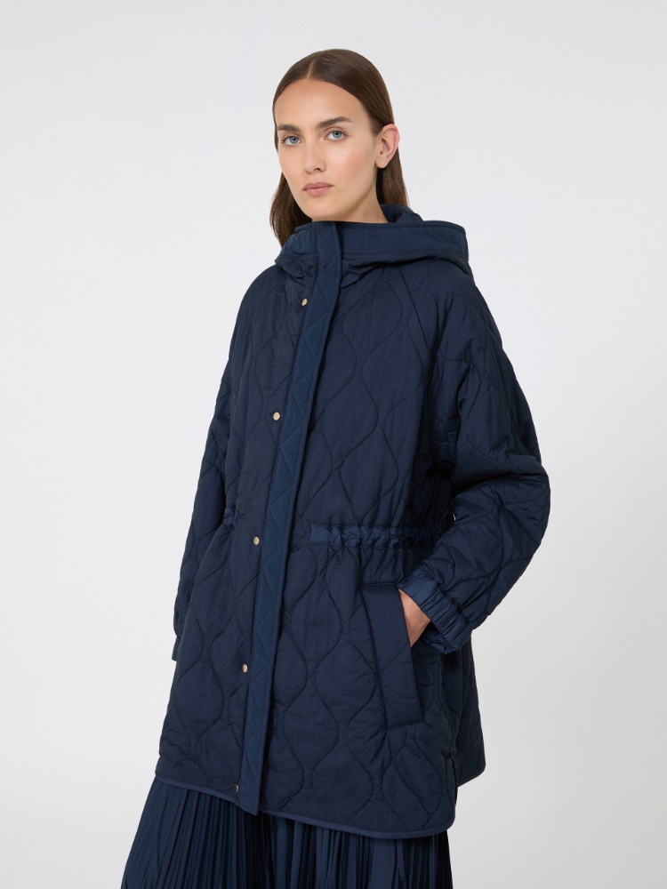 Reversible water-repellent canvas padded parka - NAVY - Max Mara - 4