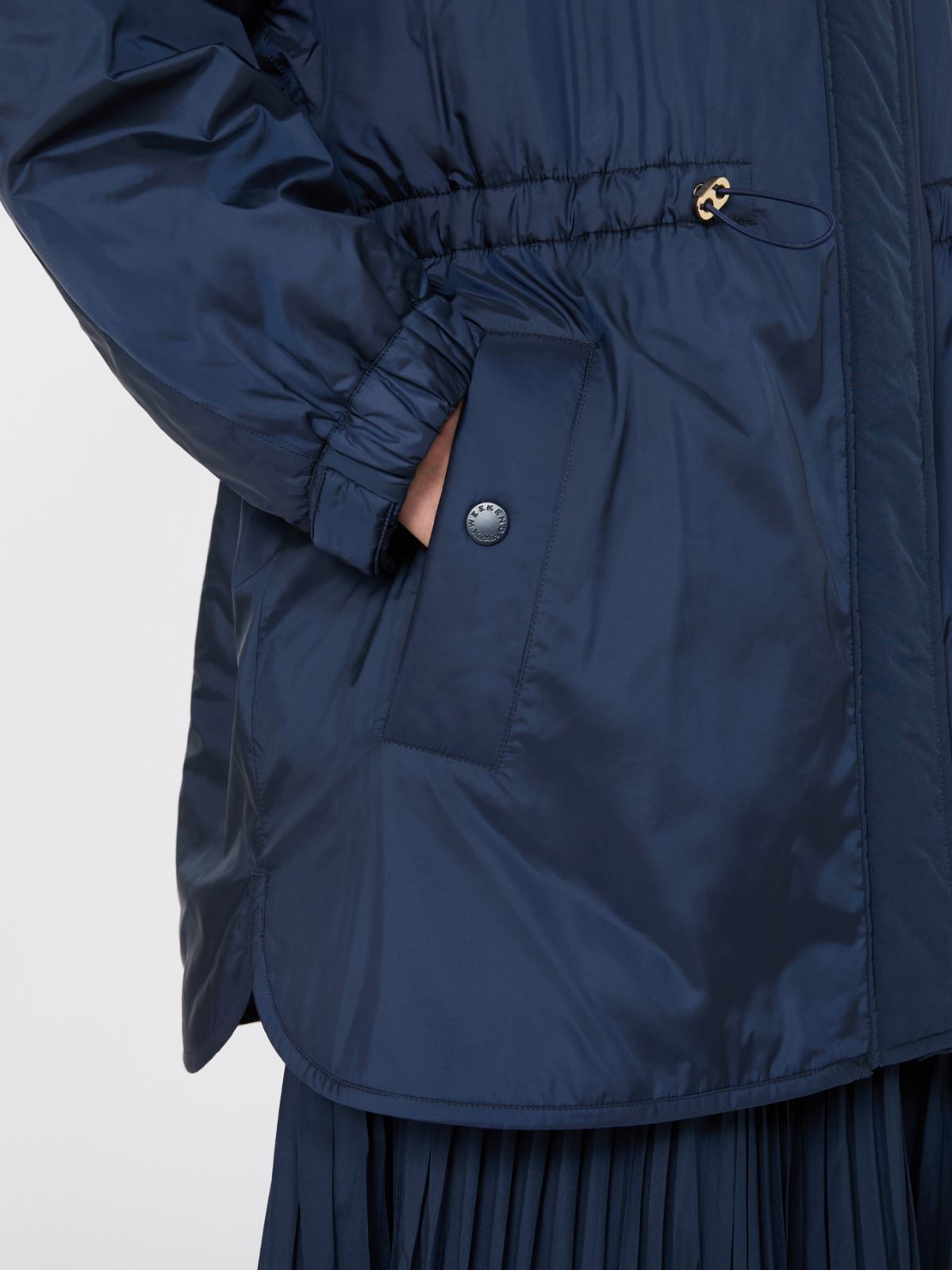 Reversible water-repellent canvas padded parka - NAVY - Max Mara - 5