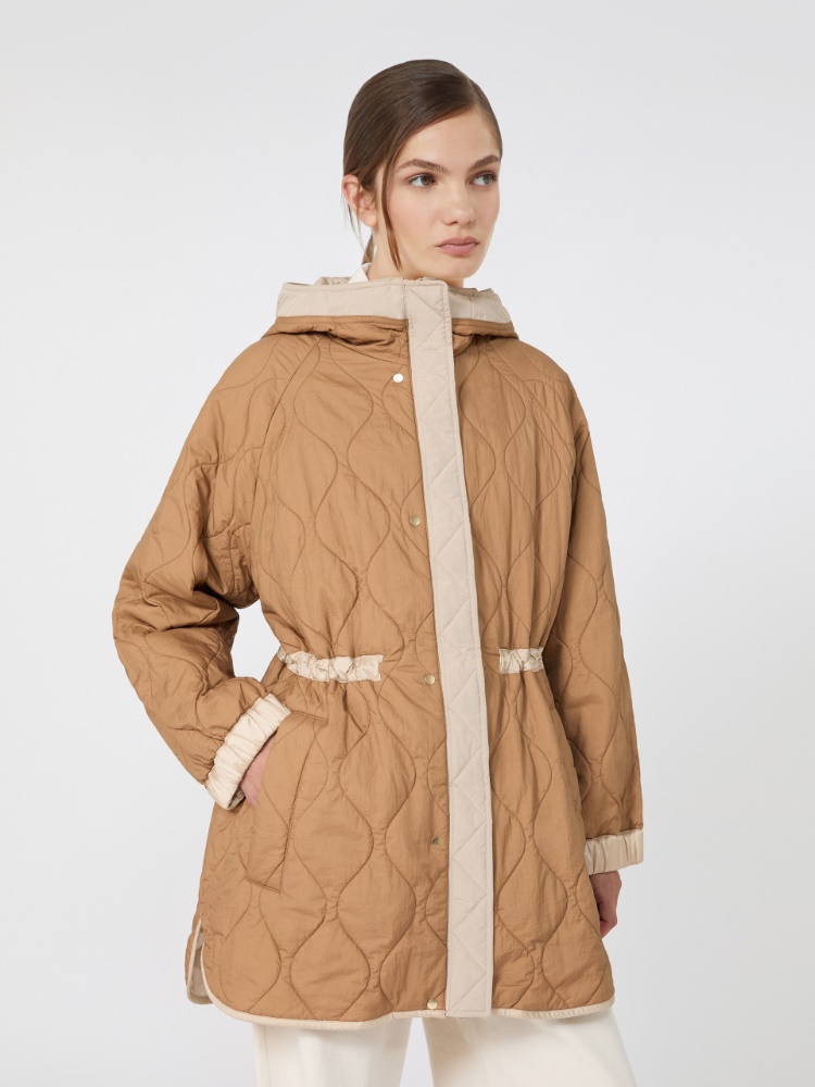 Reversible water-repellent canvas padded parka - SAND - Max Mara - 4