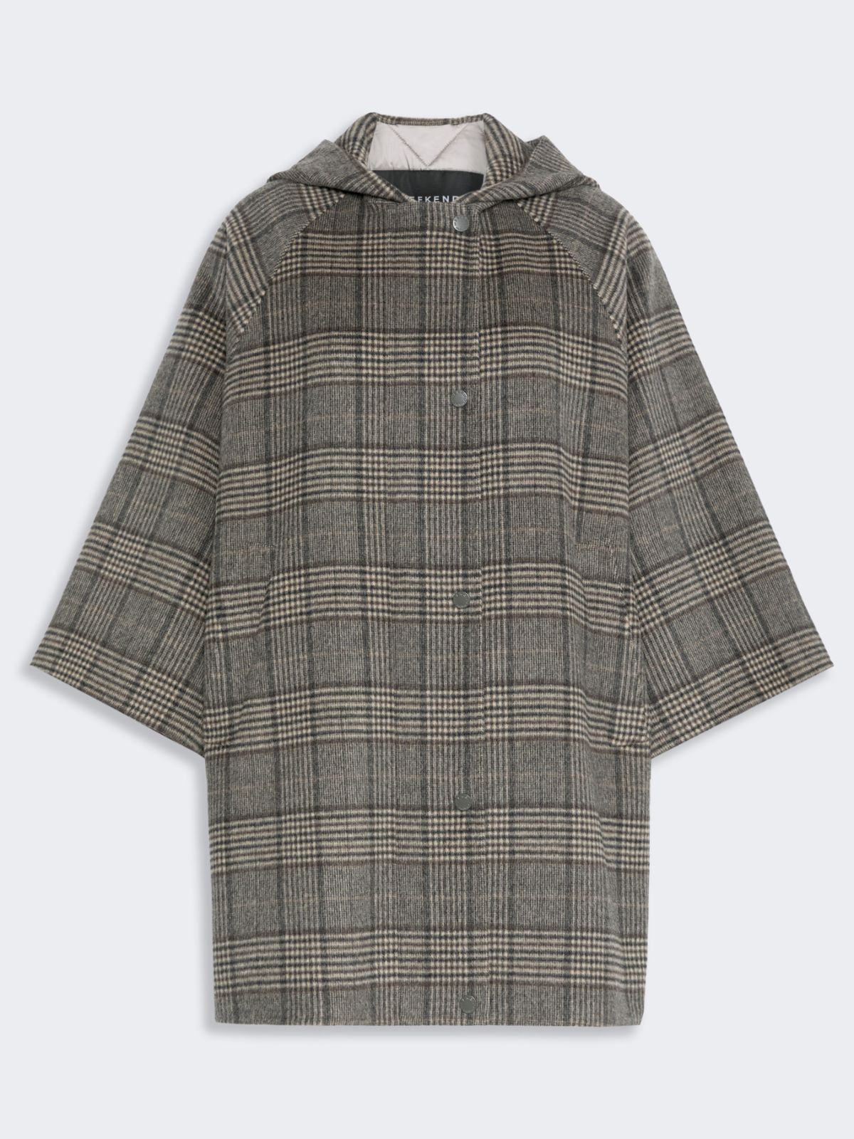 Prince of Wales wool midi coat - DARK GREY - Max Mara - 5