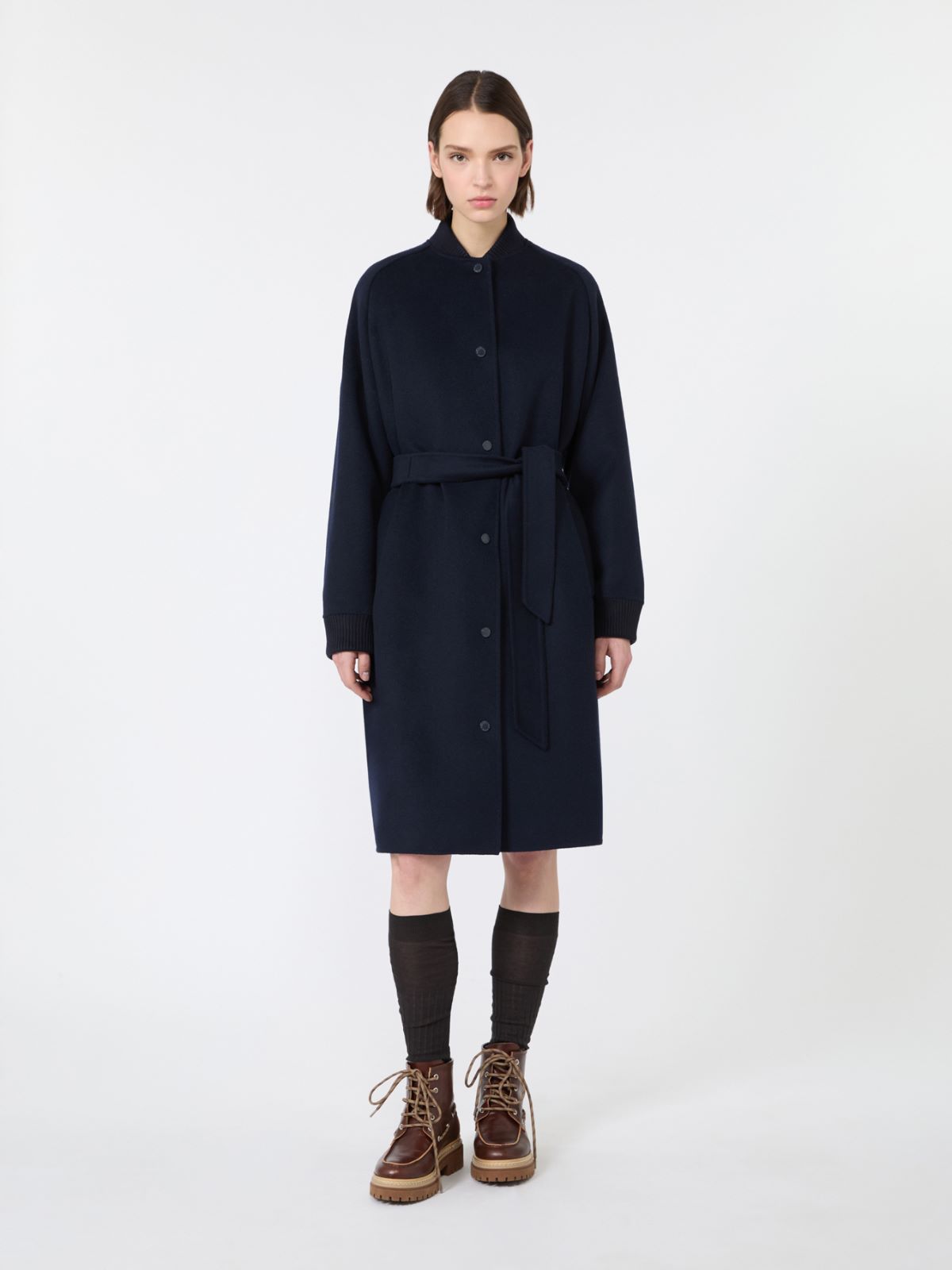 Cappotto in drap di lana double - BLU - Max Mara - 2
