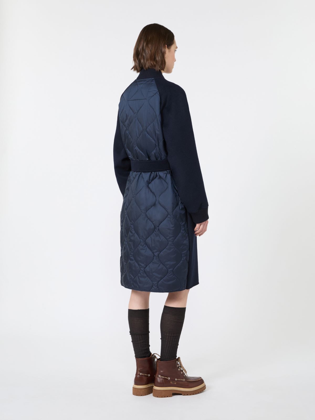 Cappotto in drap di lana double - BLU - Max Mara - 3