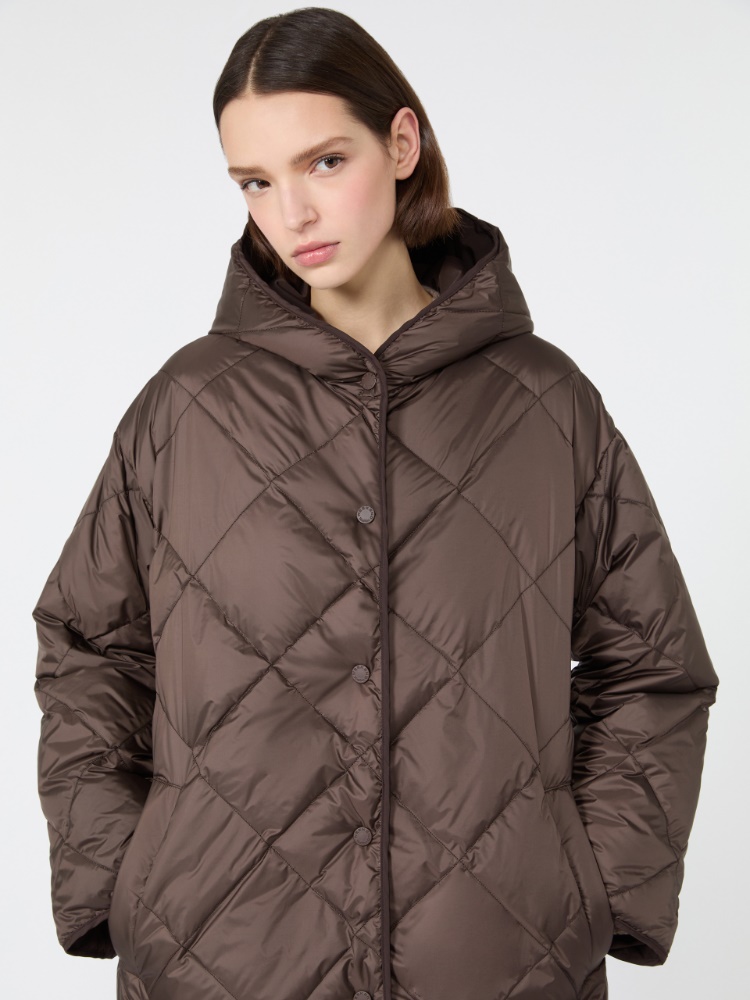 Reversible down jacket in technical twill - BROWN - Max Mara - 4
