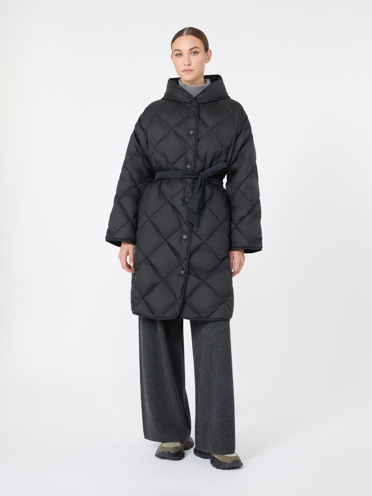 Reversible down jacket in technical twill - BLACK - Max Mara - 2