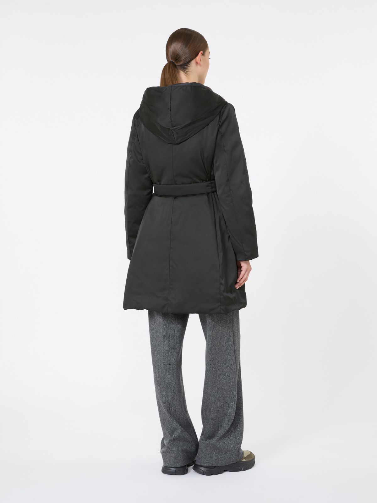 Reversible down jacket in water-repellent taffeta - BLACK - Max Mara - 3