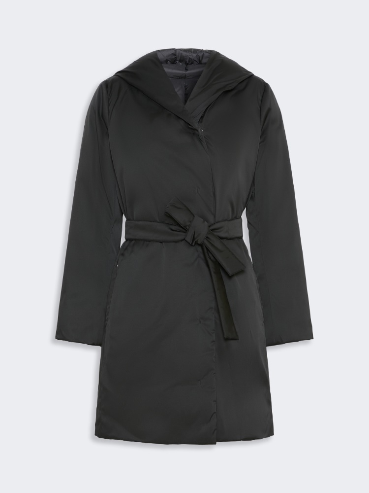 Reversible down jacket in water-repellent taffeta - BLACK