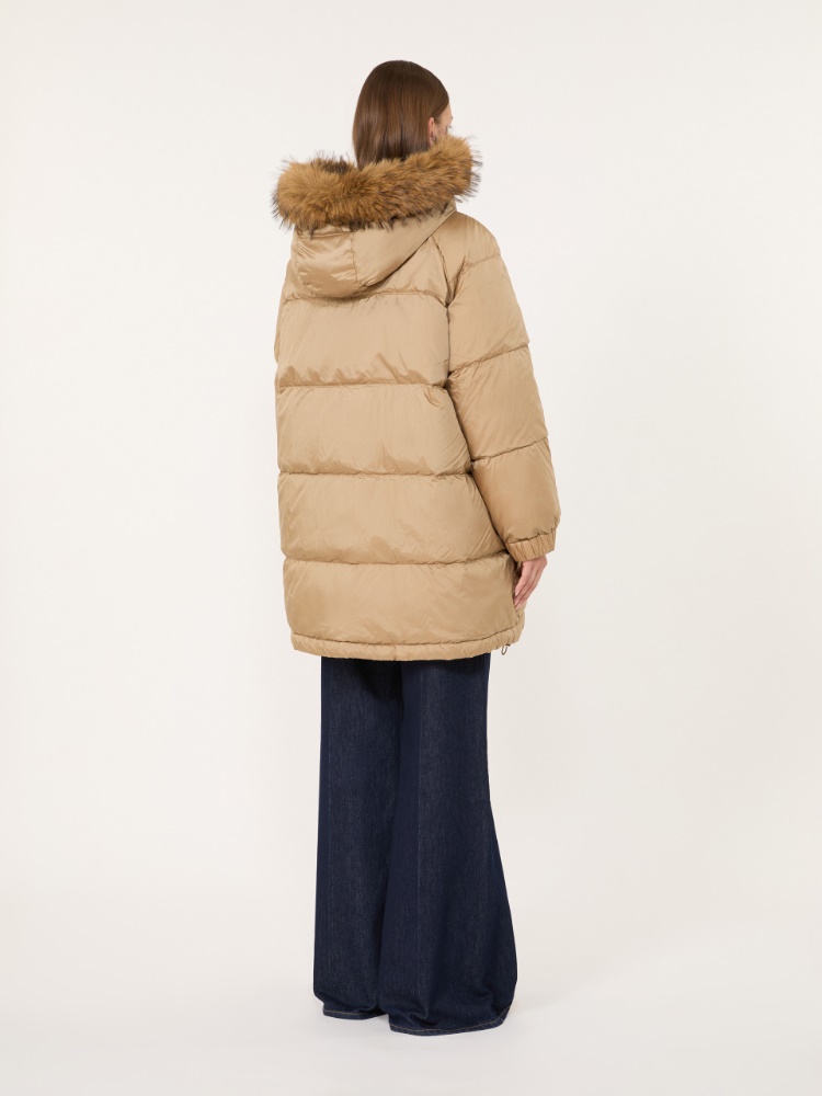 Reversible midi parka in water-repellent plain-weave fabric - CAMEL - Max Mara - 3
