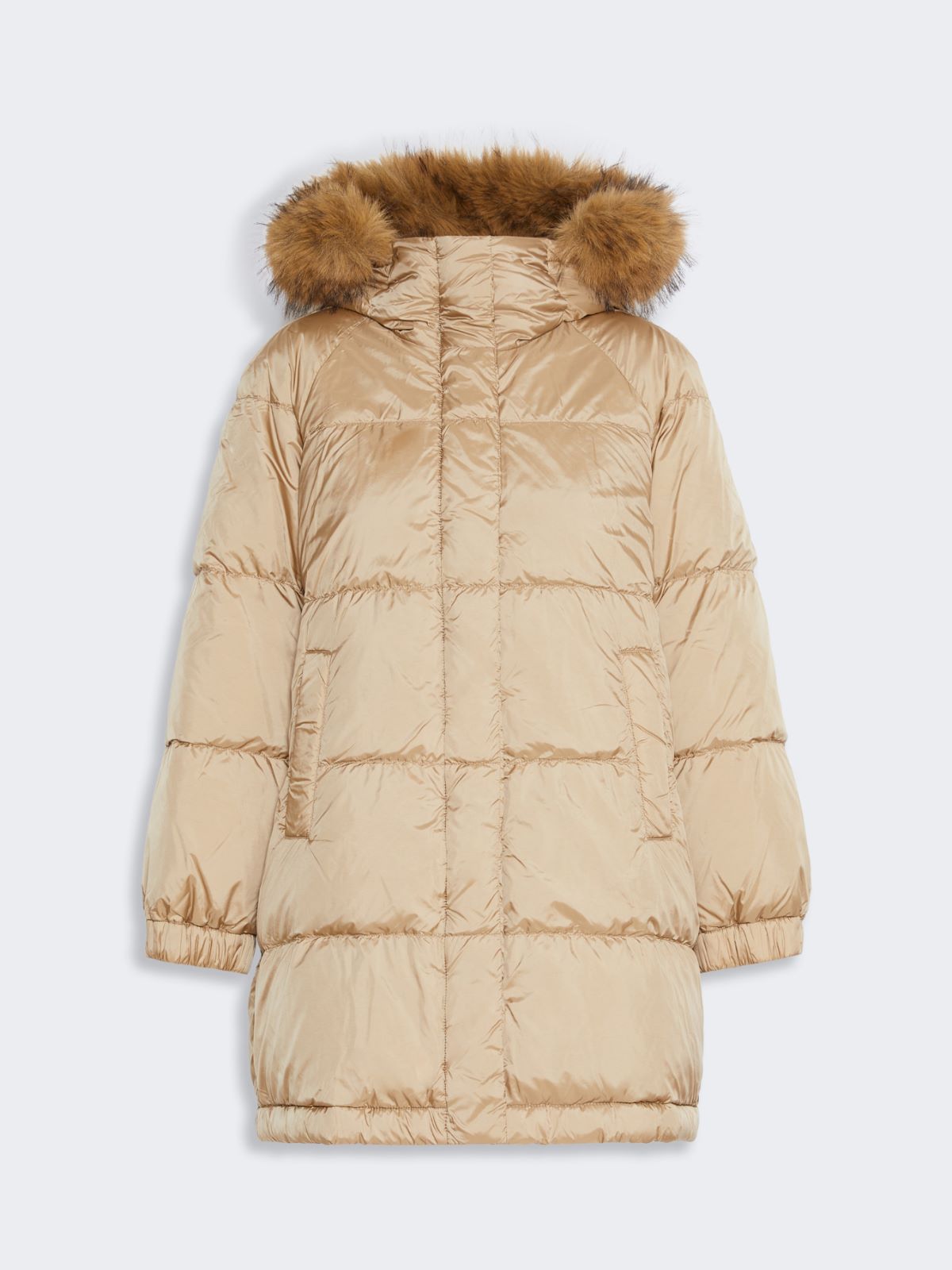 Reversible midi parka in water-repellent plain-weave fabric - CAMEL - Max Mara - 5