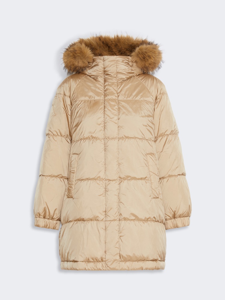 Reversible midi parka in water-repellent plain-weave fabric - CAMEL - Max Mara - 5
