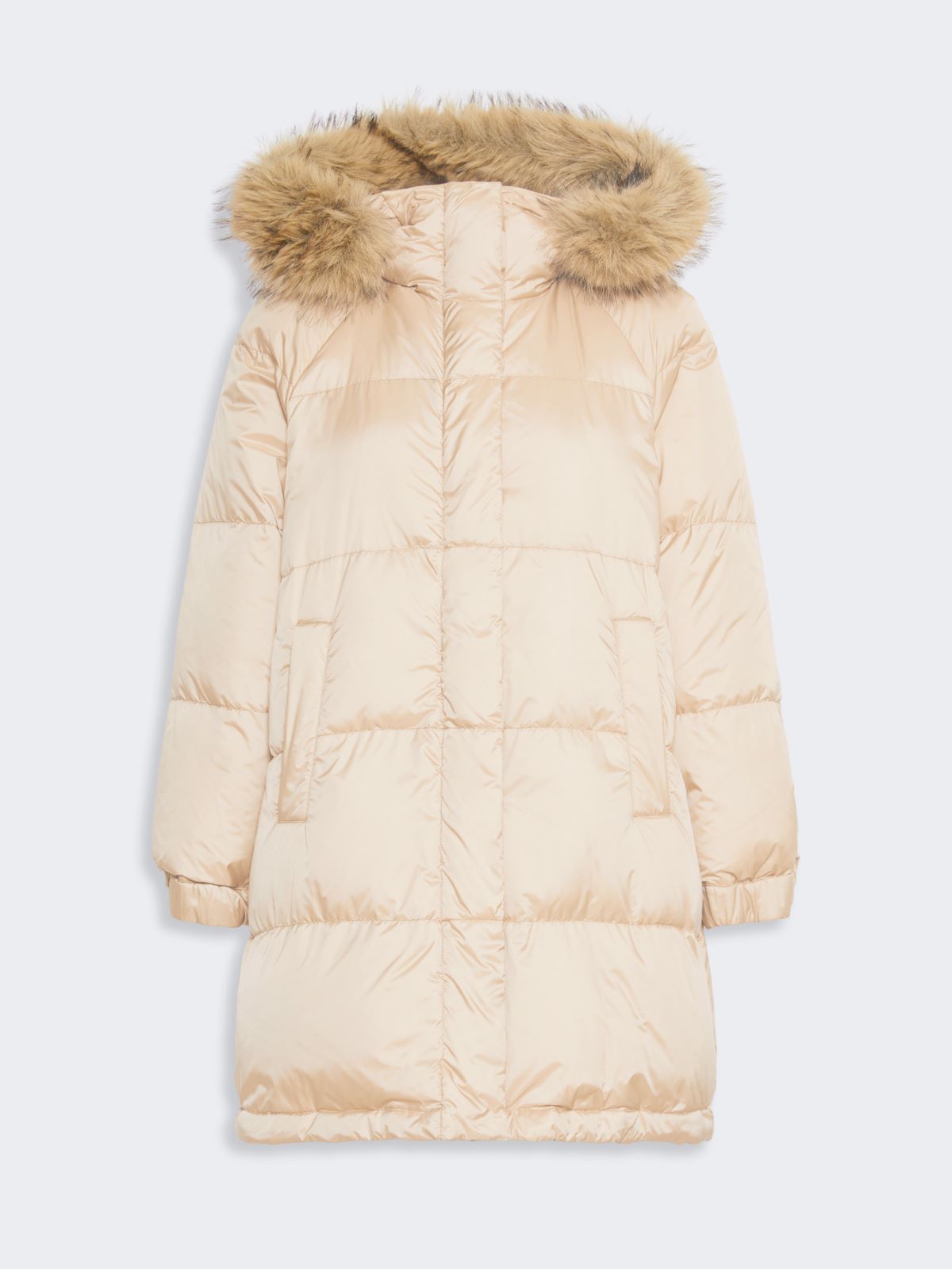 Reversible midi parka in water-repellent plain-weave fabric - BEIGE - Max Mara - 5