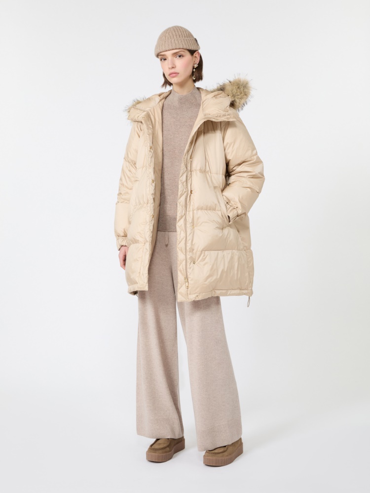 Reversible midi parka in water-repellent plain-weave fabric - BEIGE - Max Mara