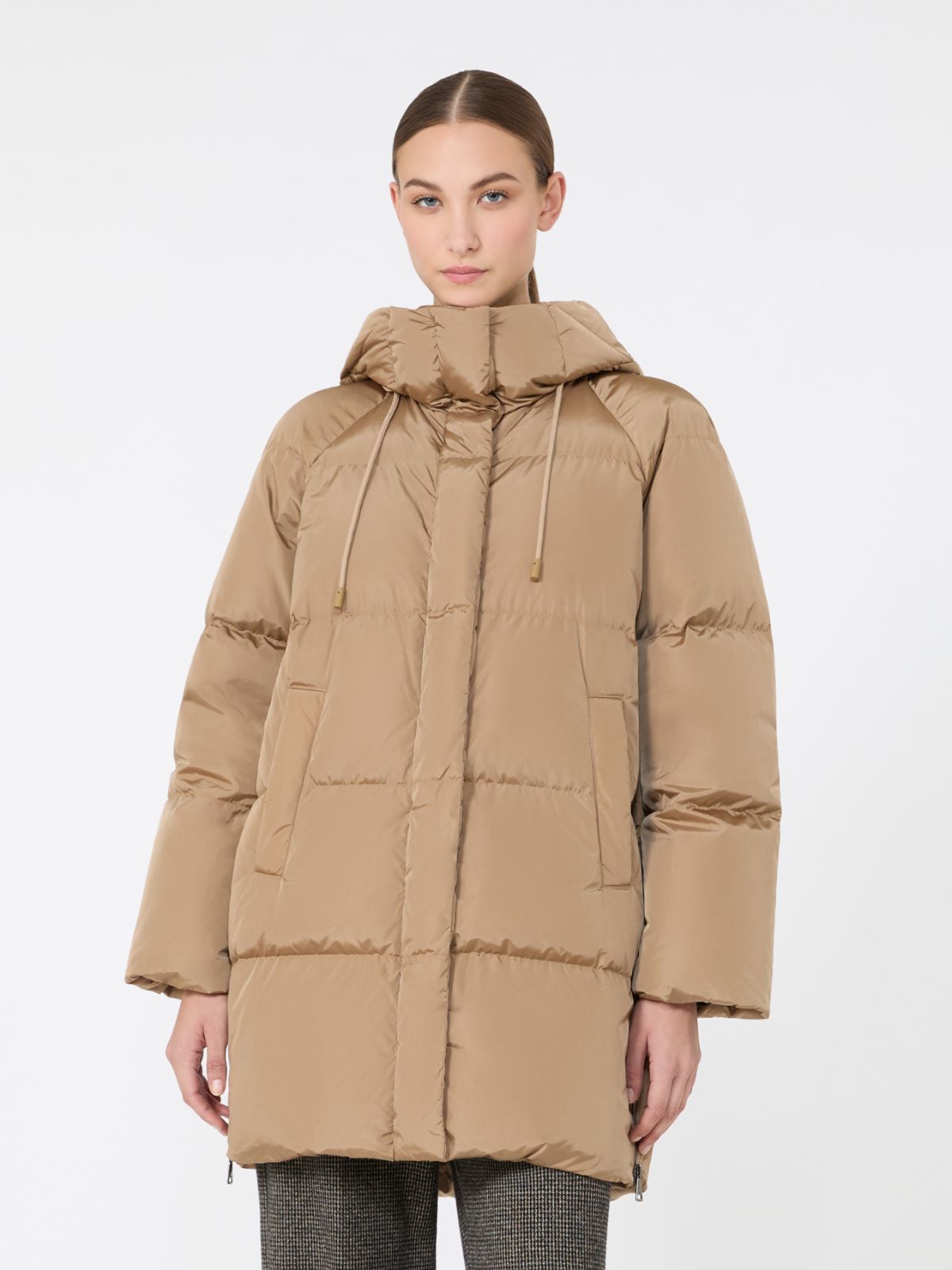 Midi parka in water-repellent taffeta - CAMEL - Max Mara - 2