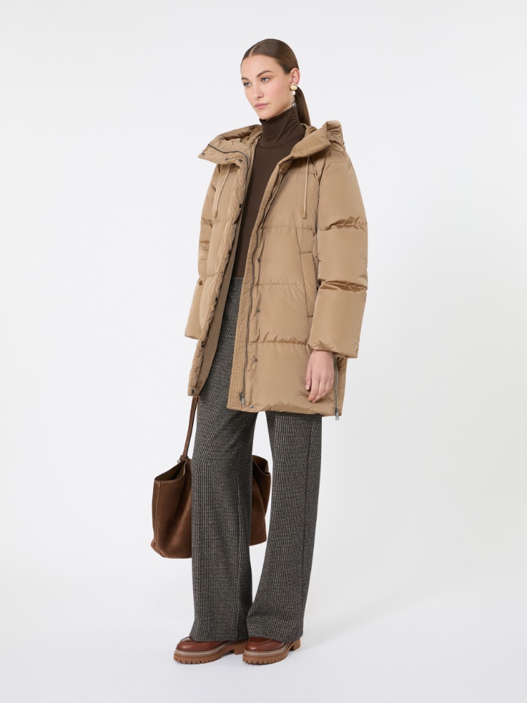 Midi parka in water-repellent taffeta - CAMEL - Max Mara