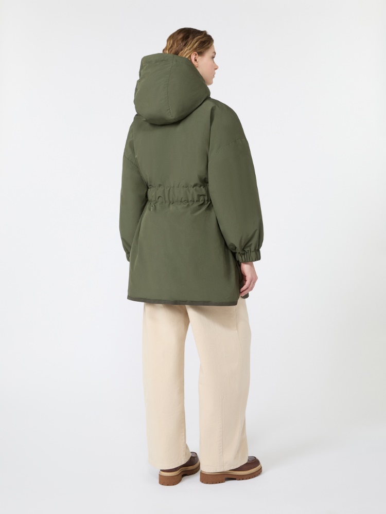 Reversible parka in water-repellent plain-weave fabric - KAKI - Max Mara - 3