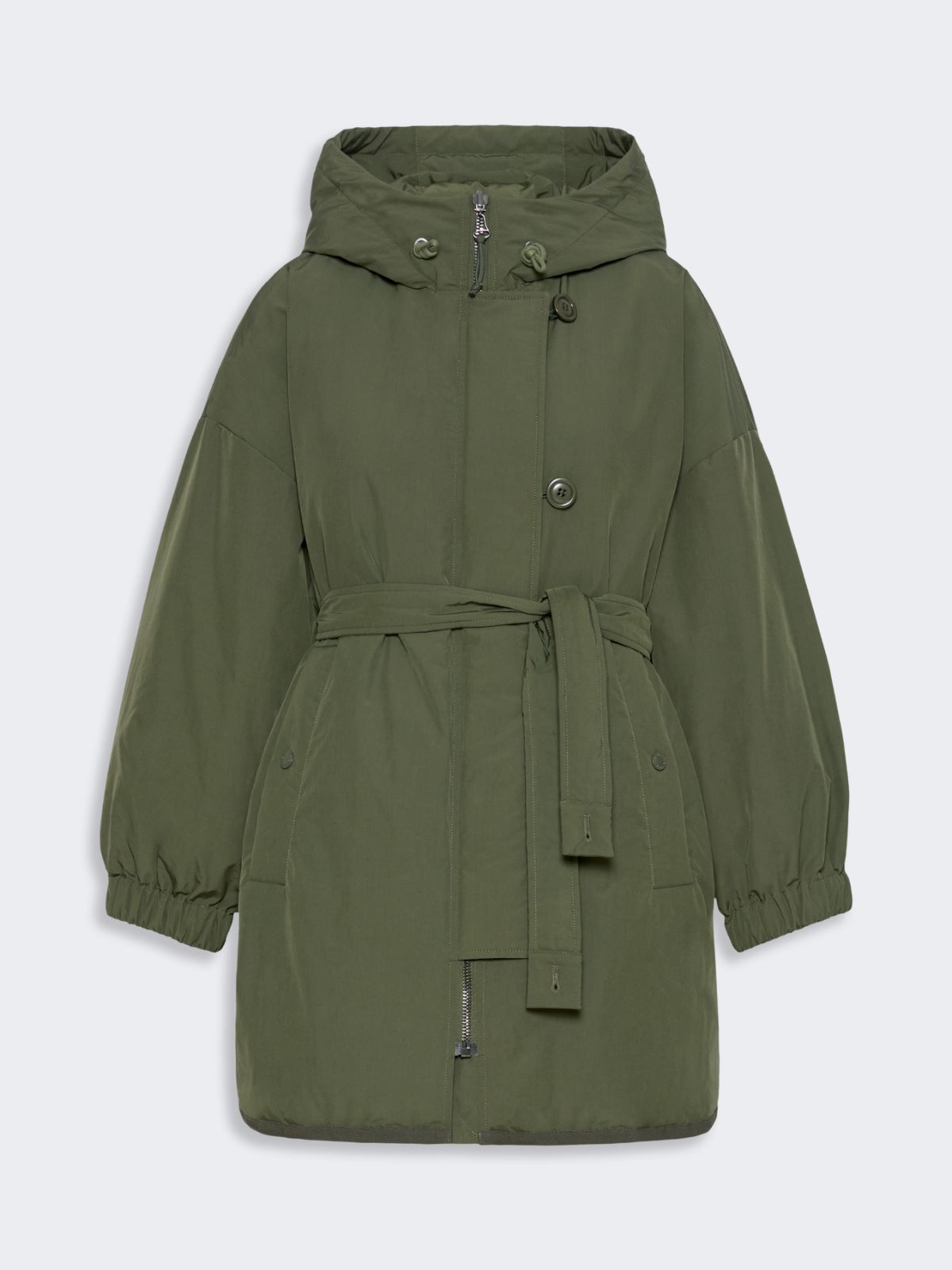 Reversible parka in water-repellent plain-weave fabric - KAKI - Max Mara - 6