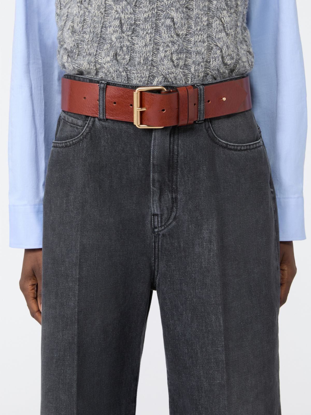 Leather belt + HAZELNUT BROWN - Max Mara
