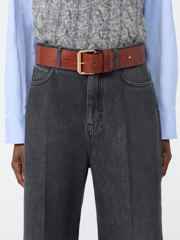 Leather belt - HAZELNUT BROWN
