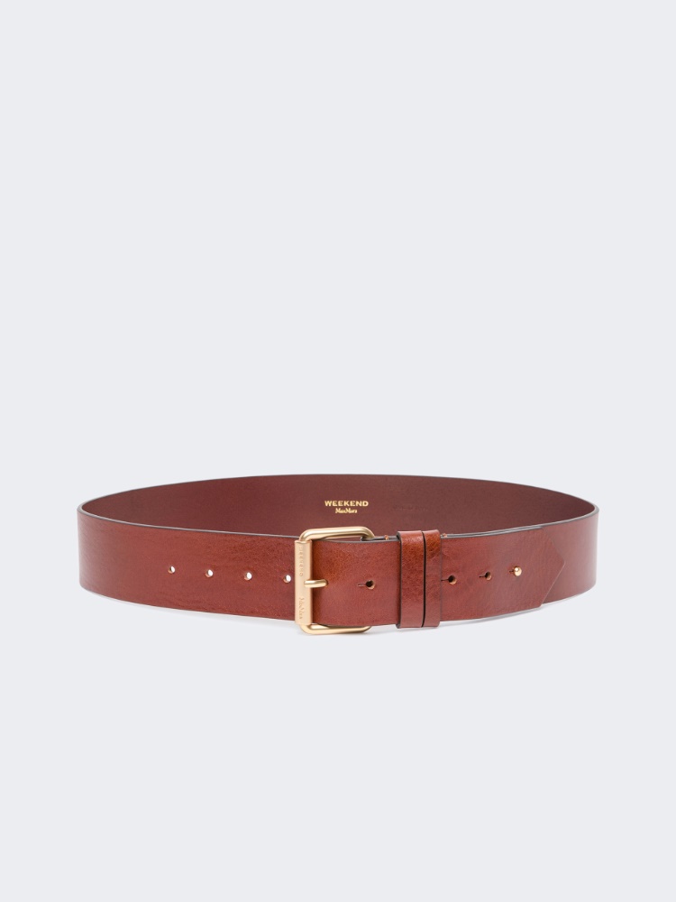 Leather belt - HAZELNUT BROWN