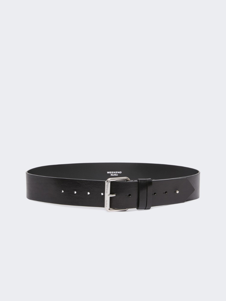 Leather belt - BLACK