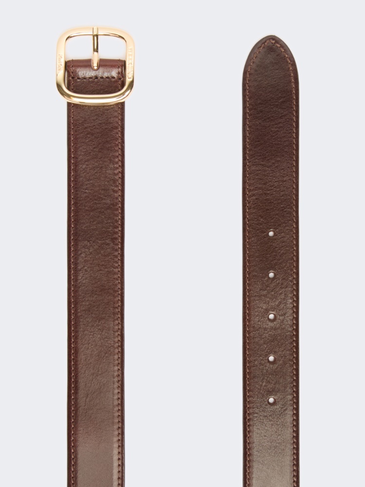 Leather belt - CHOCOLATE - 2
