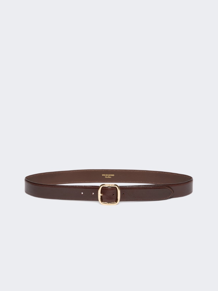 Leather belt - CHOCOLATE