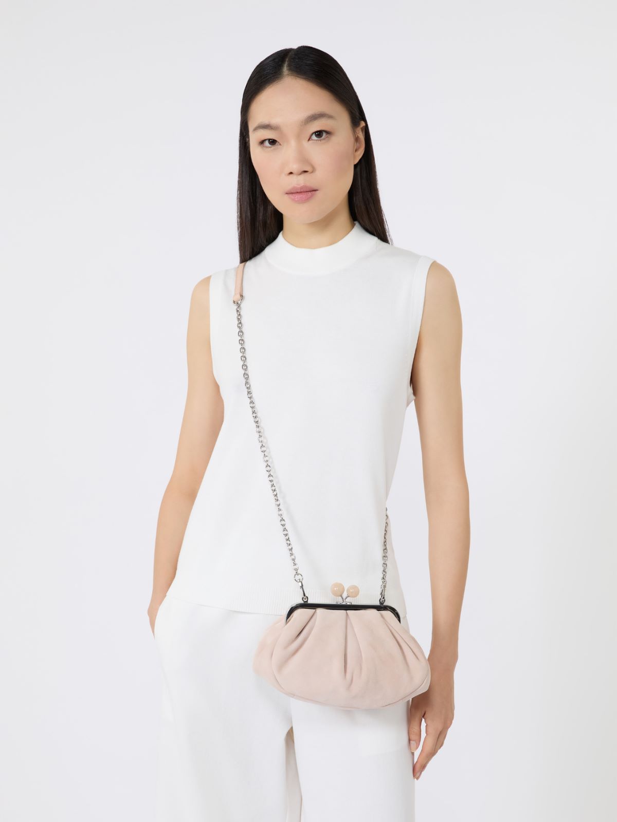 Small suede Pasticcino Bag - BEIGE - Max Mara - 6