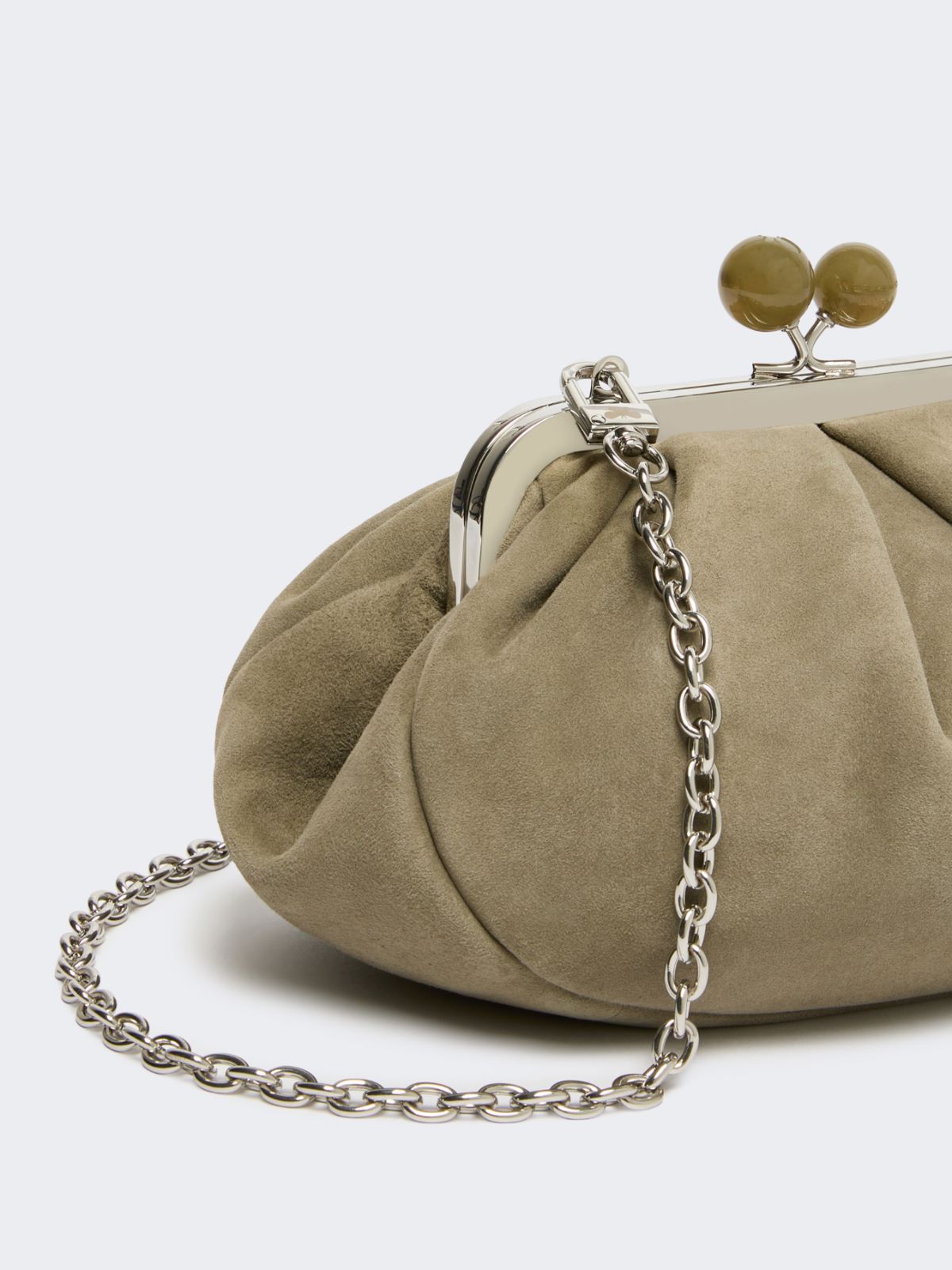 Small suede Pasticcino Bag - SAGE GREEN - Max Mara - 3