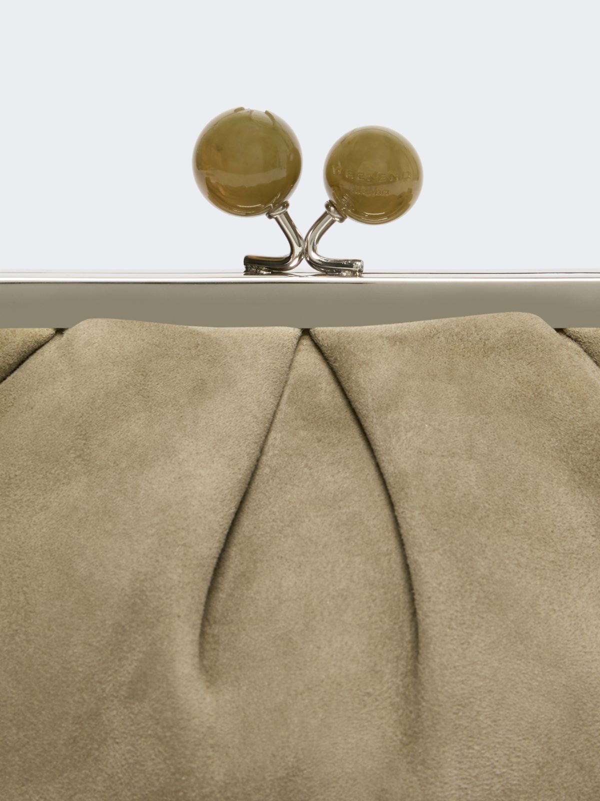 Small suede Pasticcino Bag - SAGE GREEN - Max Mara - 4