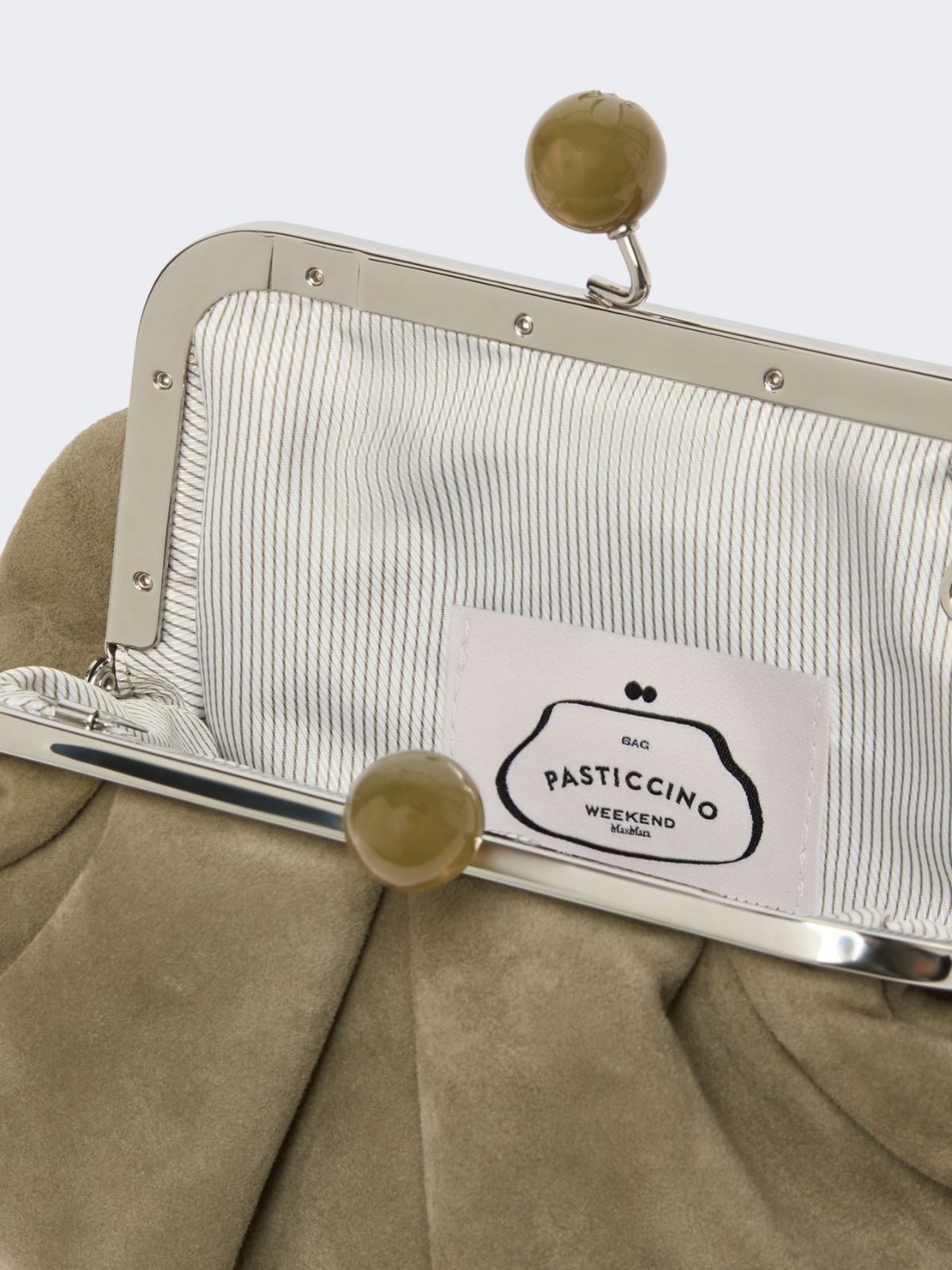 Small suede Pasticcino Bag - SAGE GREEN - Max Mara - 5
