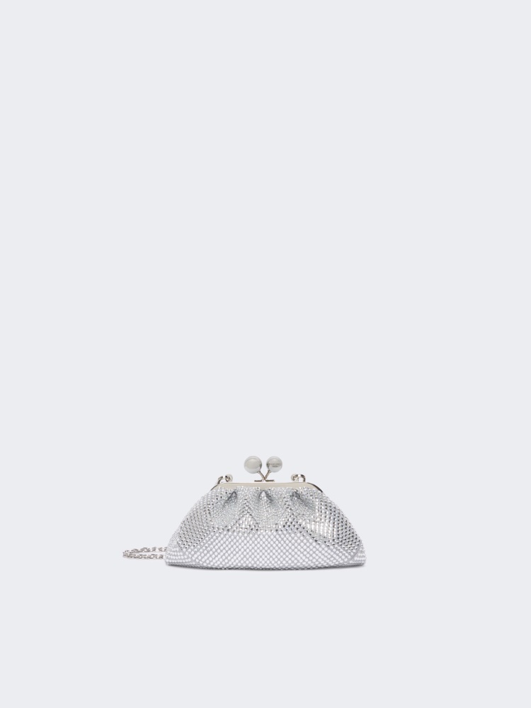 Extra small Pasticcino Bag with rhinestones - WHITE