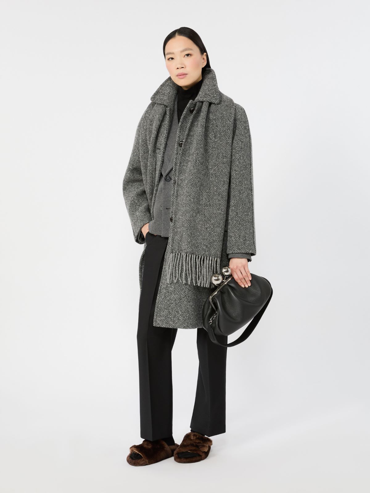 Medium calfskin Pasticcino Bag - BLACK - Max Mara - 7