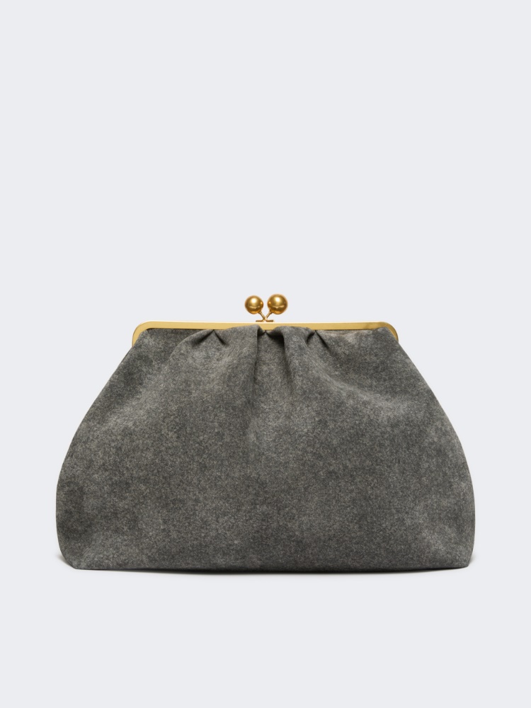 XXL textured suede Pasticcino Bag - DARK GREY - Max Mara - 3