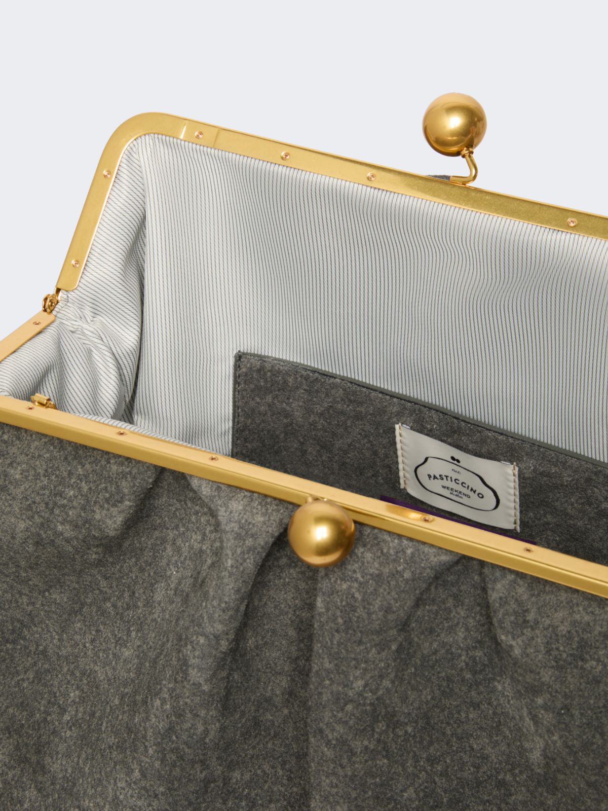 XXL textured suede Pasticcino Bag - DARK GREY - Max Mara - 6