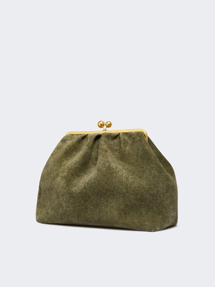 XXL textured suede Pasticcino Bag - OLIVE GREEN - Max Mara - 2