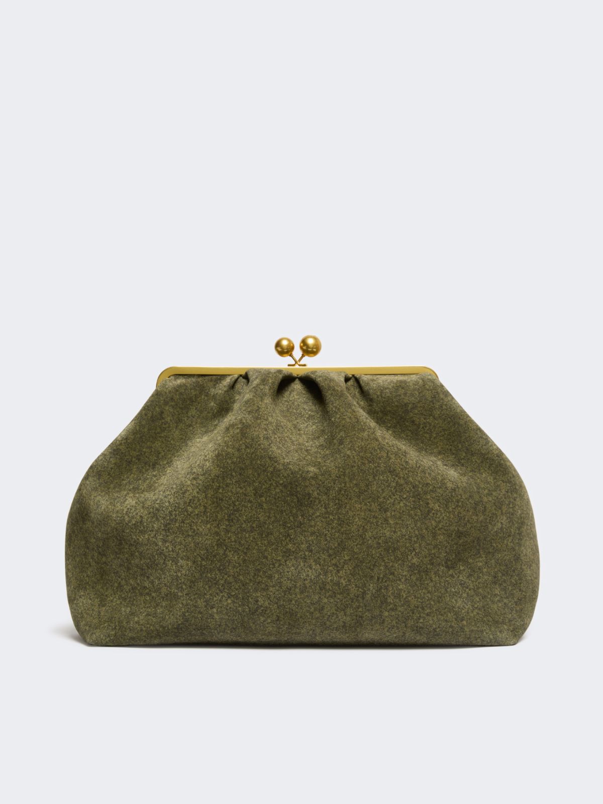 XXL textured suede Pasticcino Bag - OLIVE GREEN - Max Mara - 3