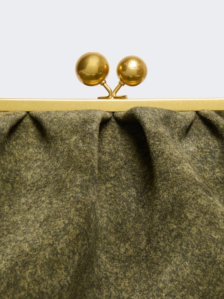 XXL textured suede Pasticcino Bag - OLIVE GREEN - Max Mara - 5