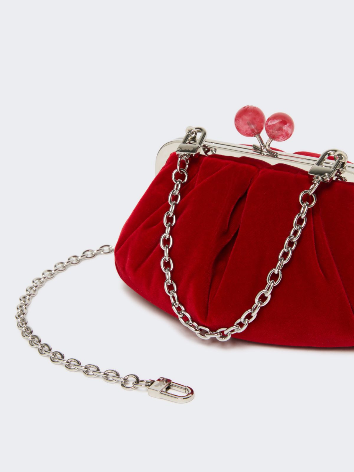 Small cotton velvet Pasticcino Bag - RED - Max Mara - 4