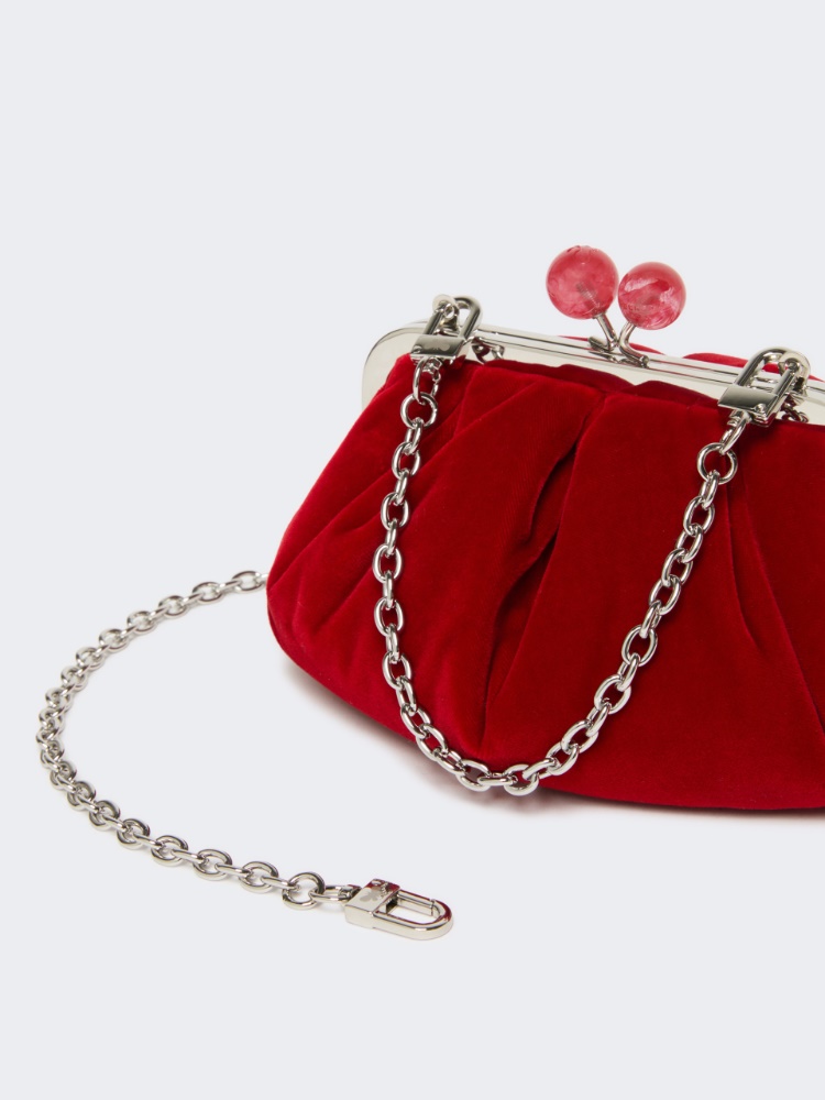 Small cotton velvet Pasticcino Bag - RED - Max Mara - 4