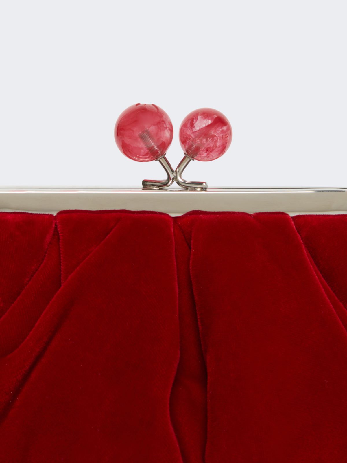 Small cotton velvet Pasticcino Bag - RED - Max Mara - 5