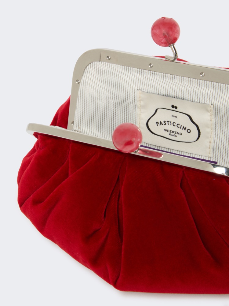 Small cotton velvet Pasticcino Bag - RED - Max Mara - 6