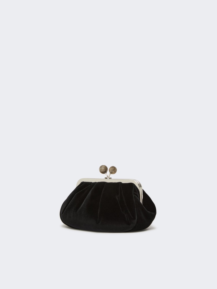 Small cotton velvet Pasticcino Bag - BLACK - Max Mara - 2