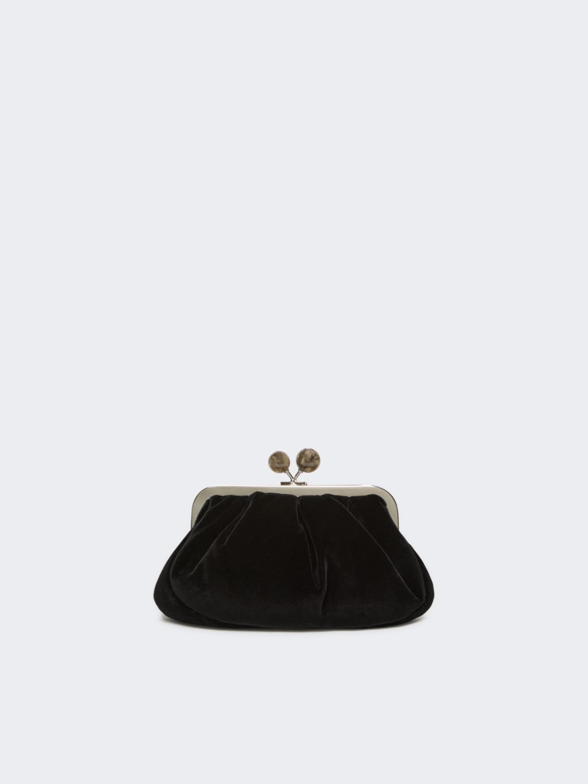 Small cotton velvet Pasticcino Bag - BLACK - Max Mara - 3
