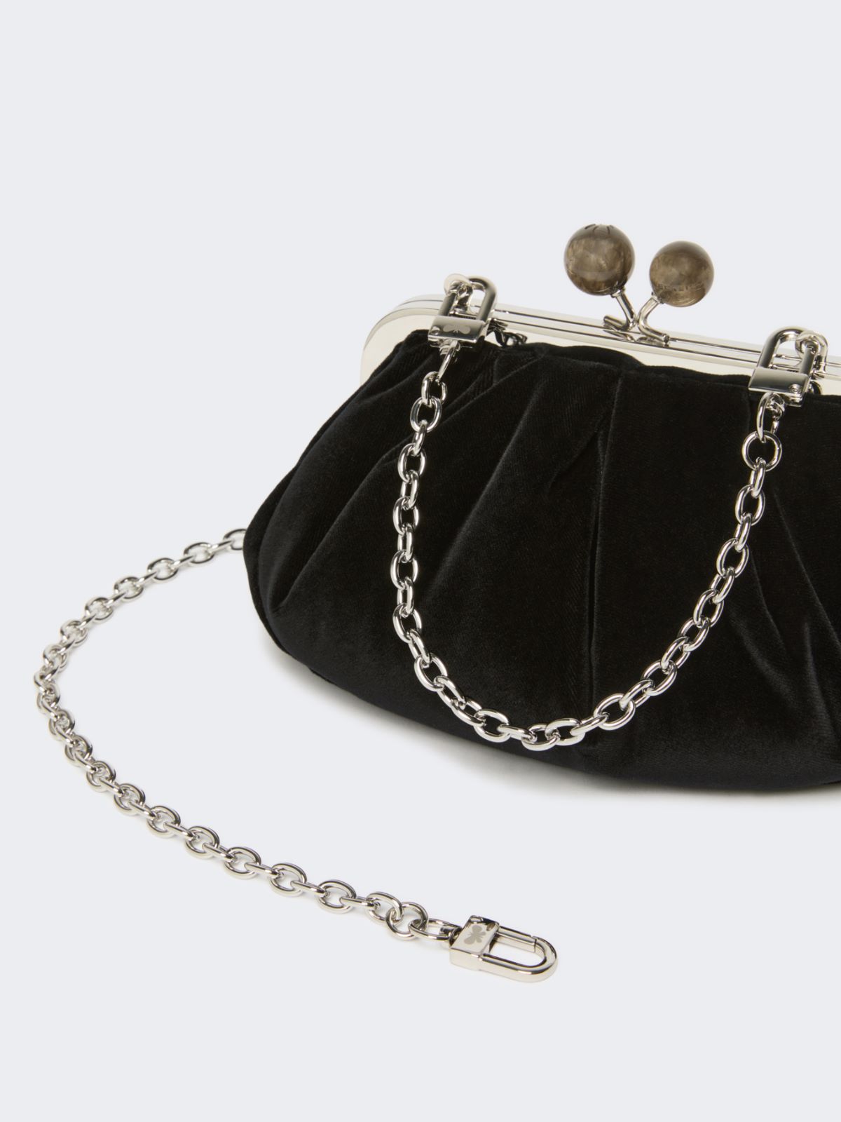 Small cotton velvet Pasticcino Bag - BLACK - Max Mara - 4