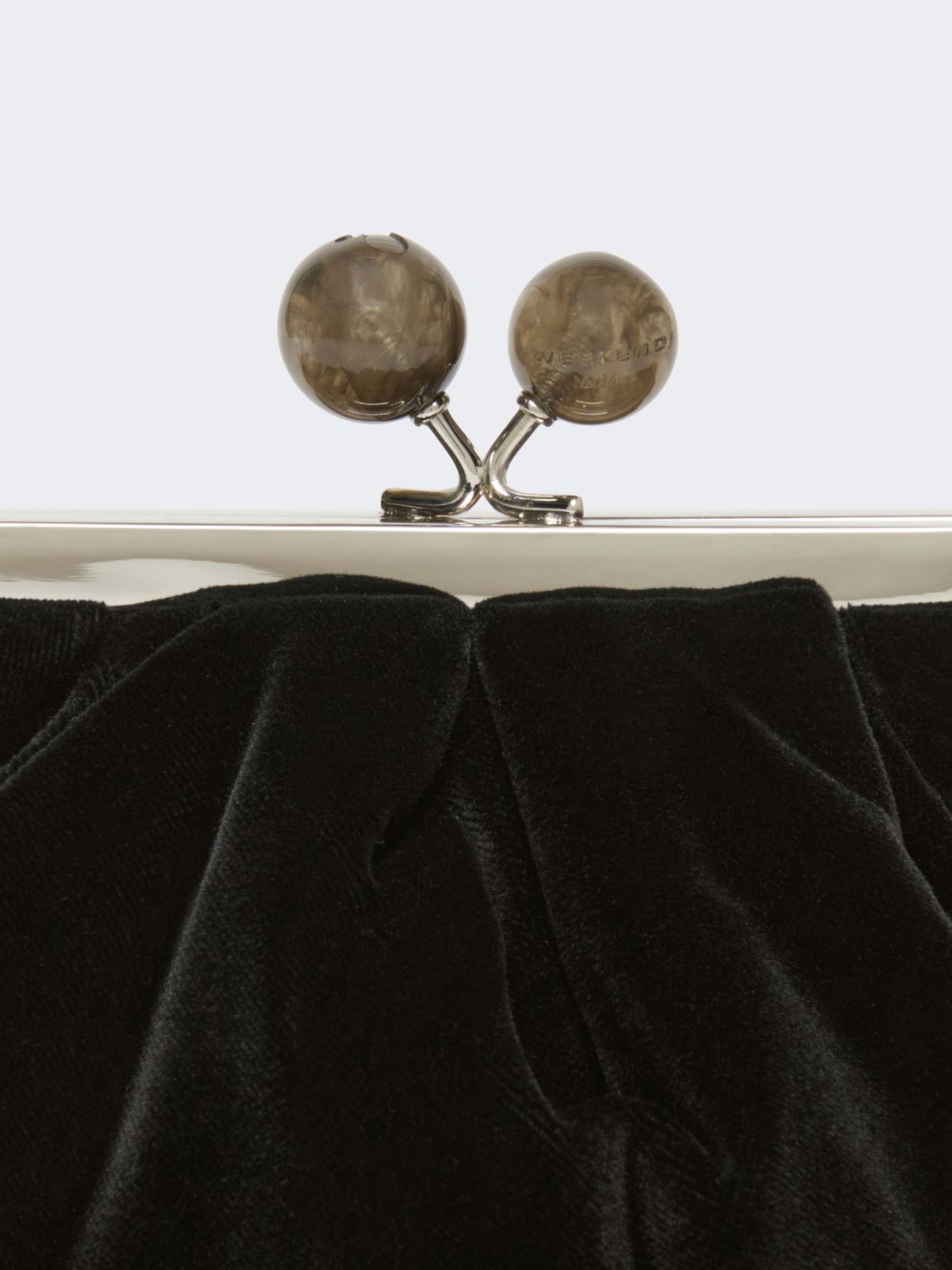 Small cotton velvet Pasticcino Bag - BLACK - Max Mara - 5