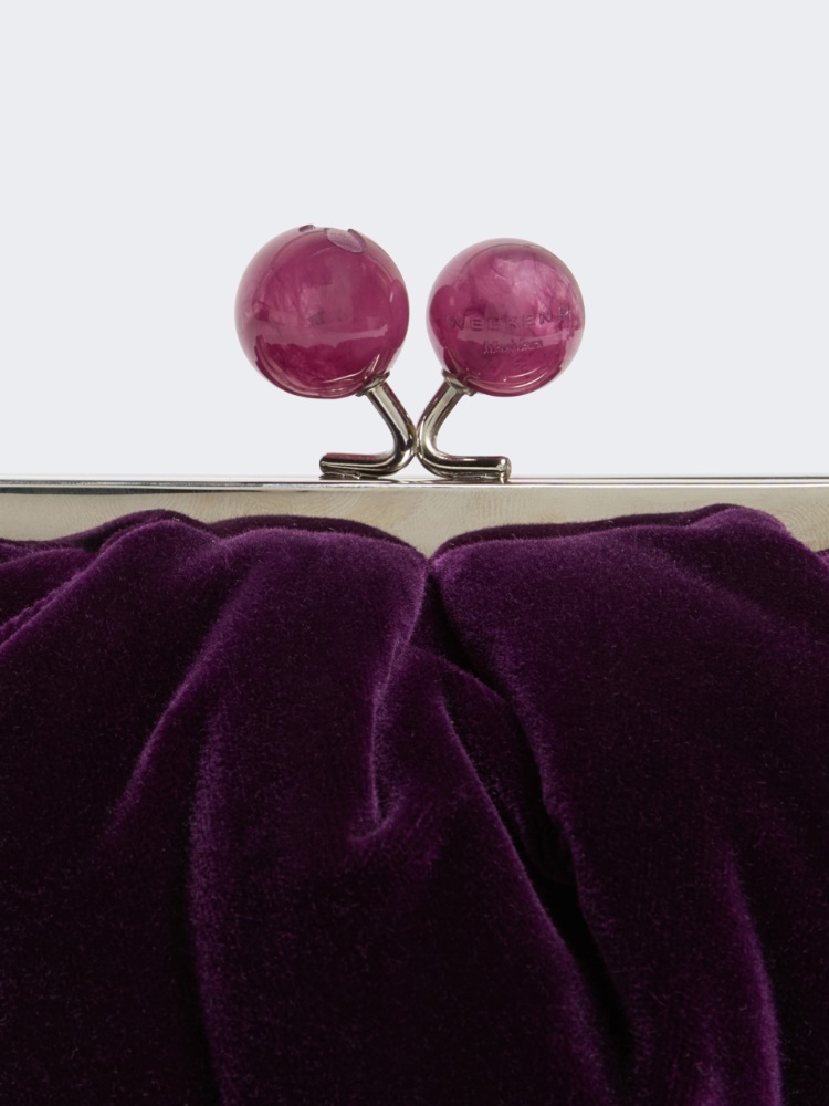 Small cotton velvet Pasticcino Bag - PURPLE - Max Mara - 5