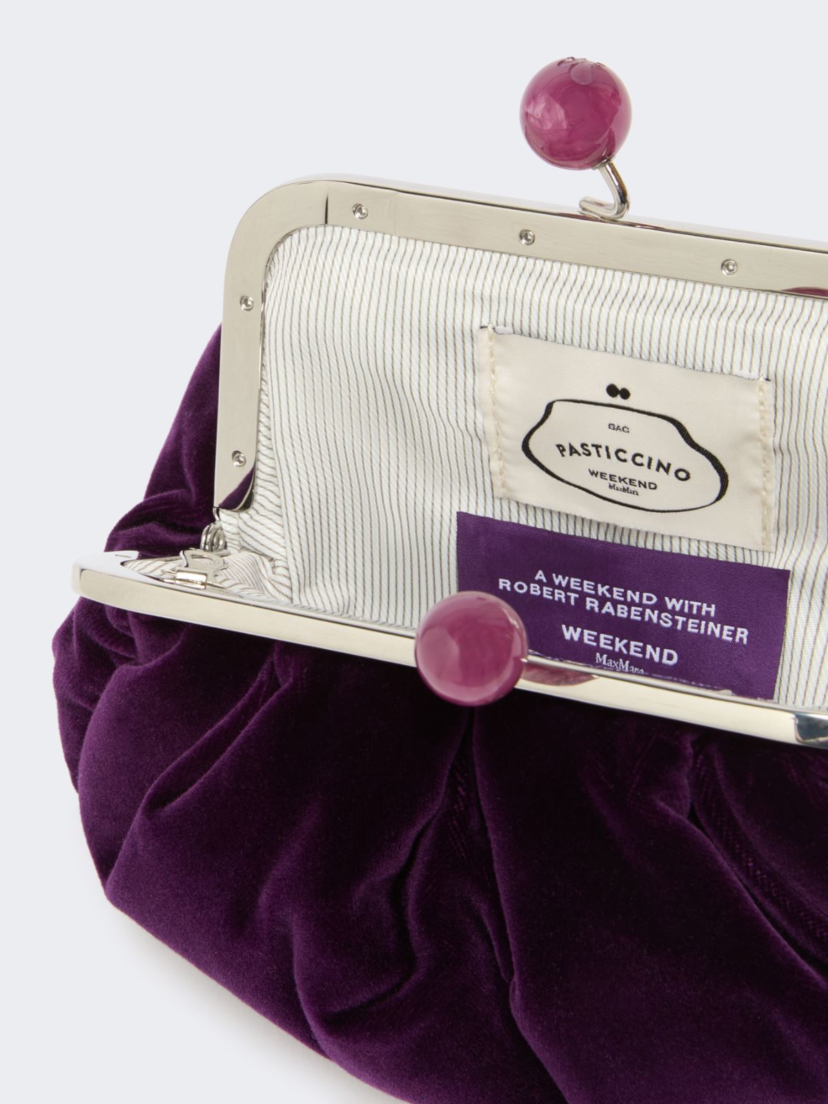 Small cotton velvet Pasticcino Bag - PURPLE - Max Mara - 6